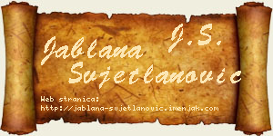 Jablana Svjetlanović vizit kartica